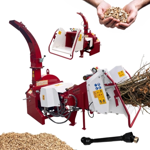 Rozdrabniacz, rębak do gałęzi, drewna do maks. średnicy 120mm na WOM z układem hydraulicznym, pompą i zbiornikiem oleju OPTIMAT BIZON 4